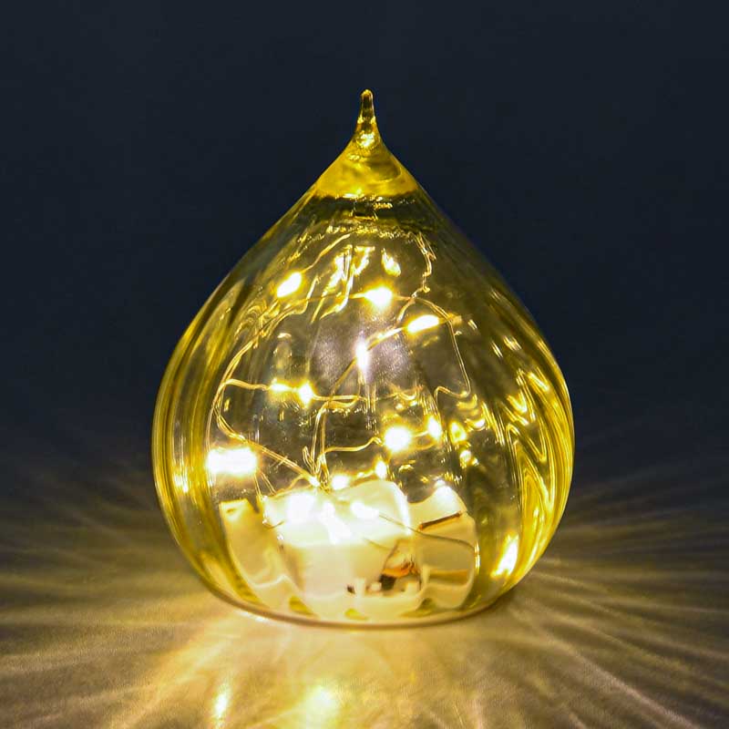 Goutte striée lumineuse jaune
