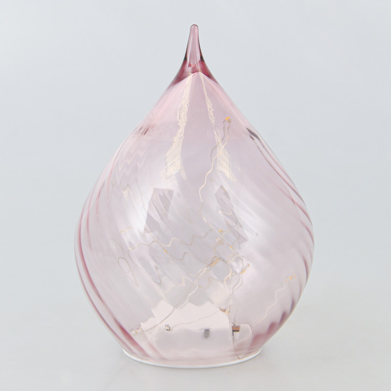 Goutte striée lumineuse rose