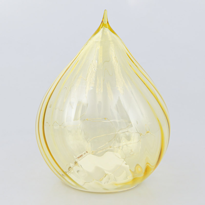 Goutte striée lumineuse jaune
