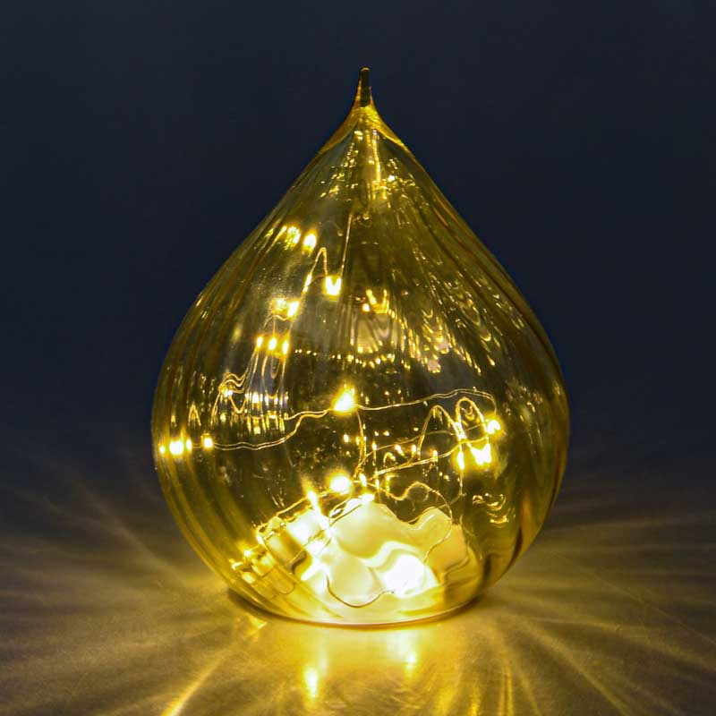 Goutte striée lumineuse jaune