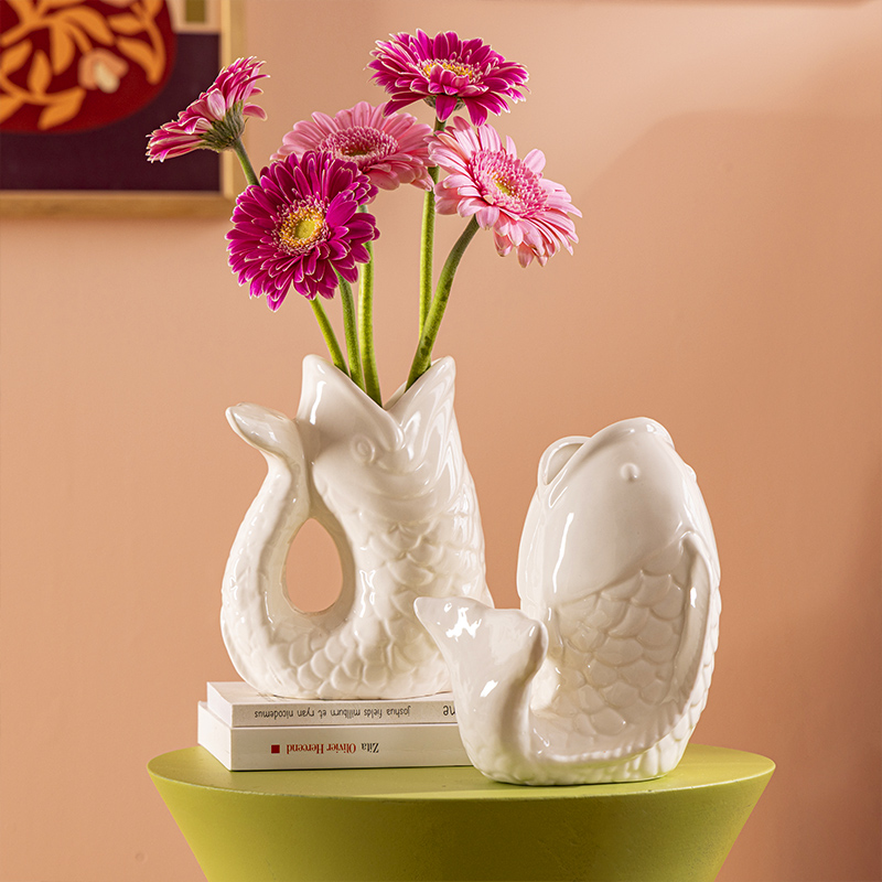 Vase poisson 'bord de mer'