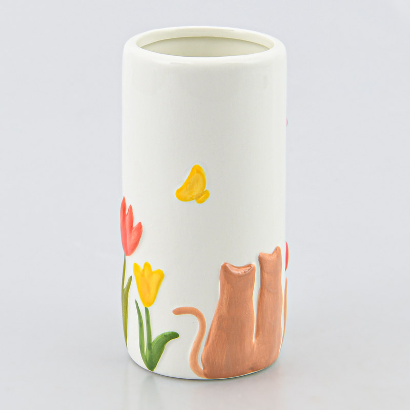 Vase 'Hello Spring' décoré 