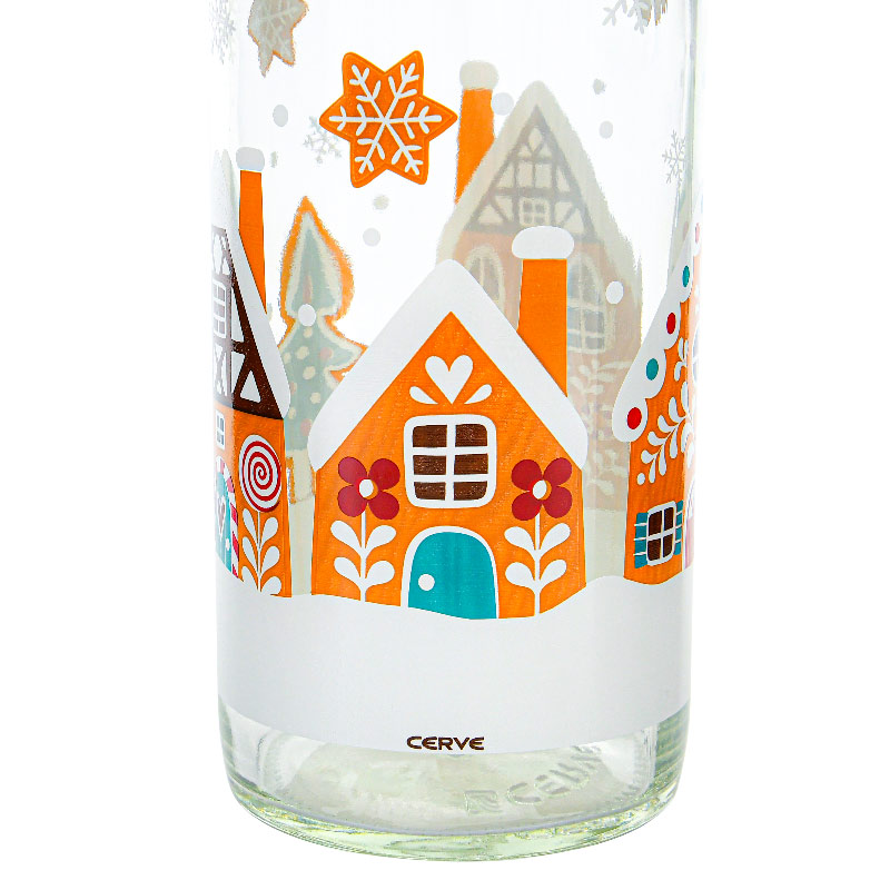 Bouteille limonade 'Cottage' décor Noël 1L