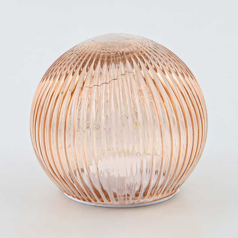 Boule lumineuse en verre striée 