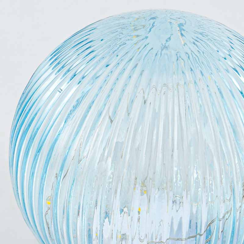 Boule lumineuse en verre striée 