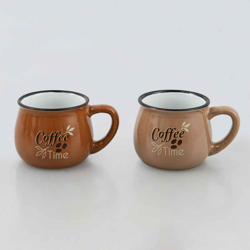 Tasse bombée 'Coffee Time' 