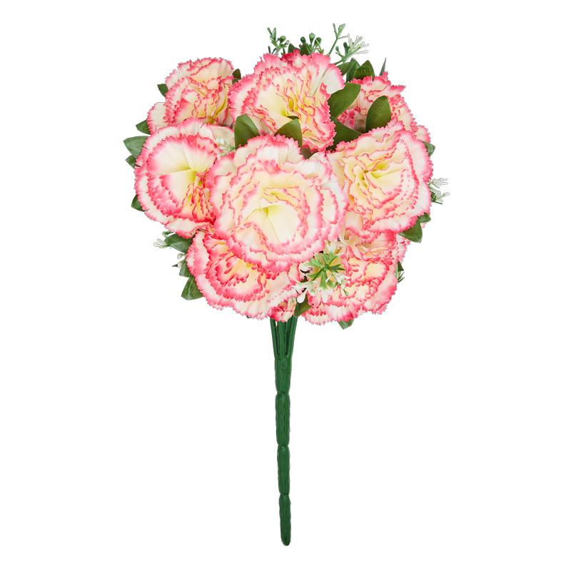 Bouquet d'oeillets roses et blancs