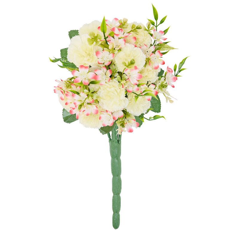Bouquet d'oeillets blanc et rose