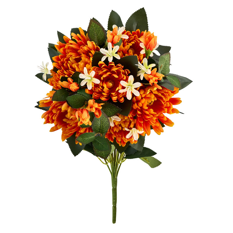 Bouquet de chrysanthèmes orange