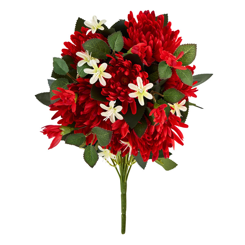 Bouquet de chrysanthèmes rouge