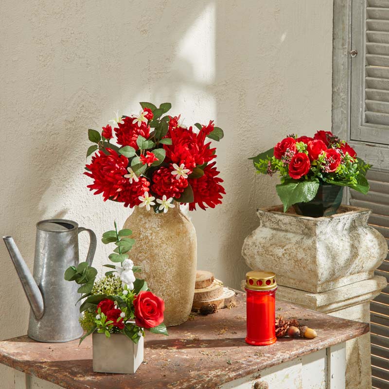 Bouquet de chrysanthèmes rouge