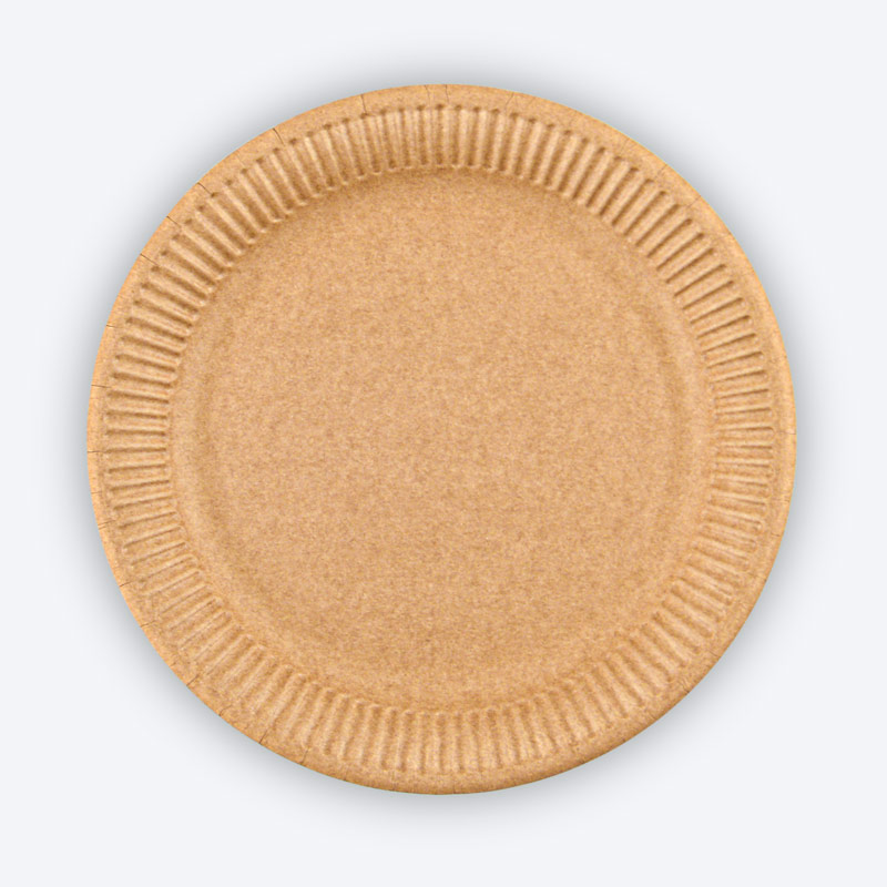 50 assiettes rondes en carton kraft