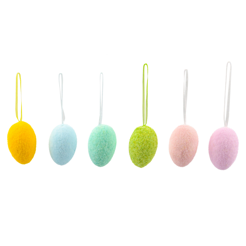 Lot de 6 oeufs à suspendre multicolore