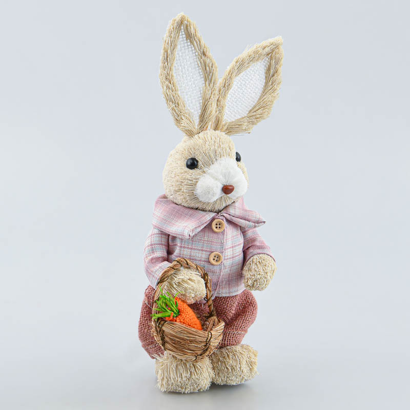 Lapin avec panier à poser