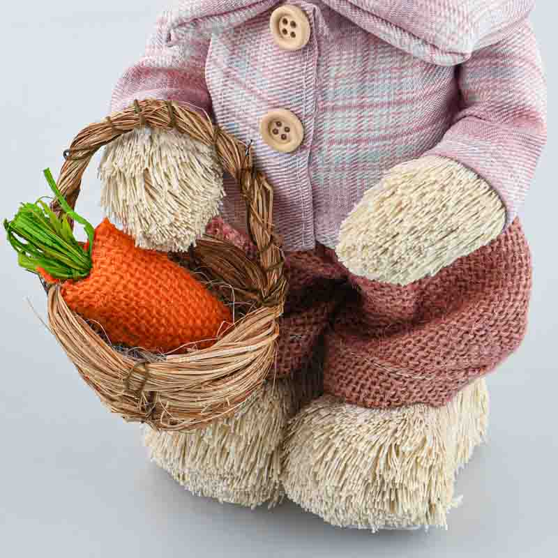 Lapin avec panier à poser