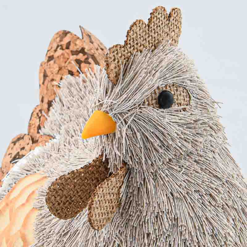 Poule de Pâques décorative beige 