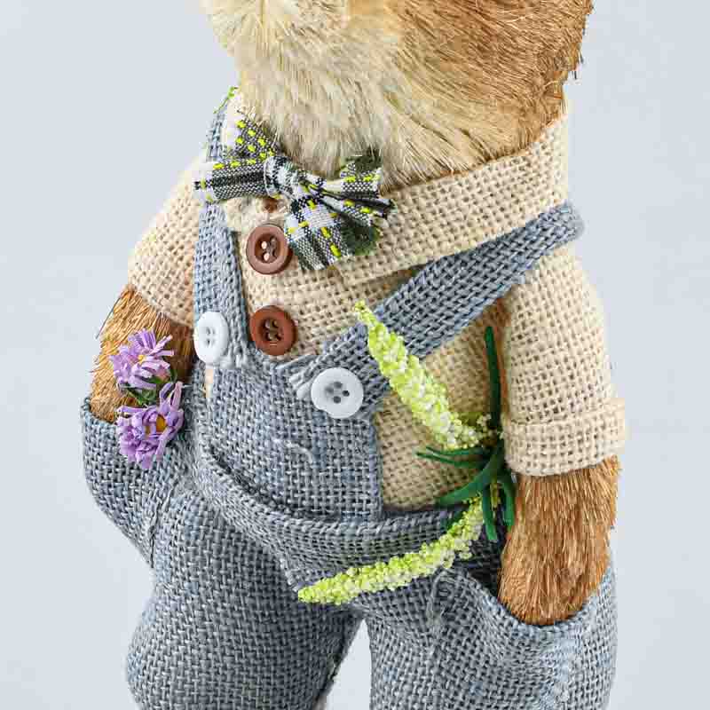 Lapin de Pâques en salopette