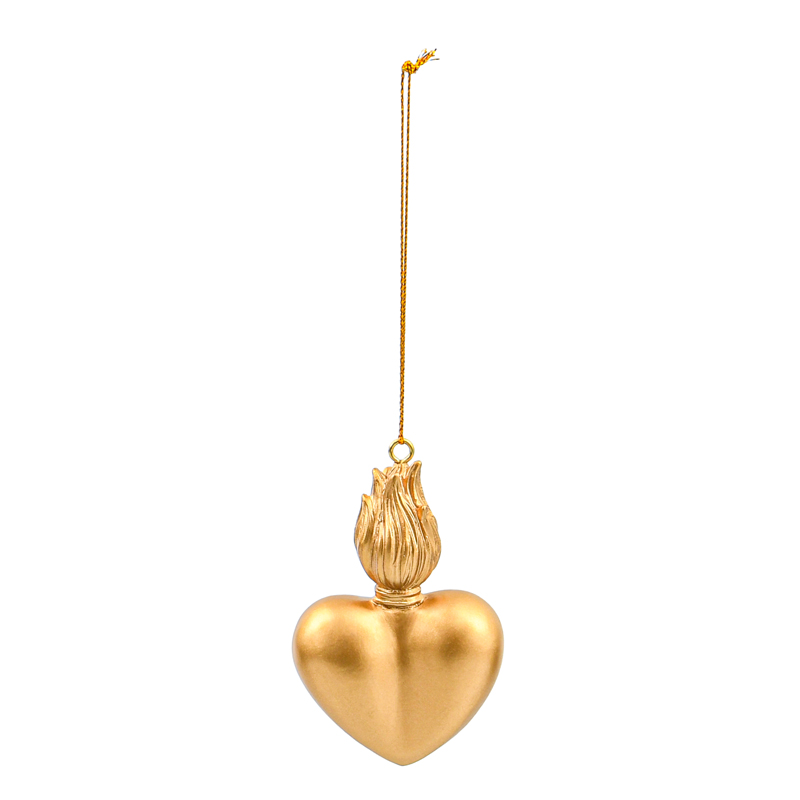 Suspension coeur 'Ex Voto' flamme