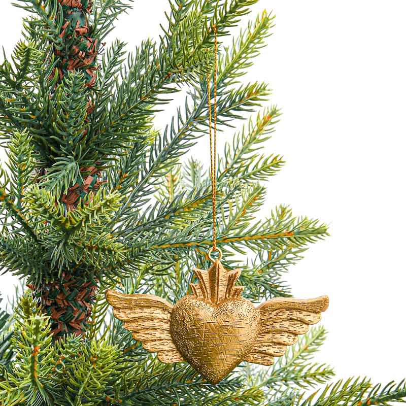 Suspension coeur 'Ex Voto' ailes