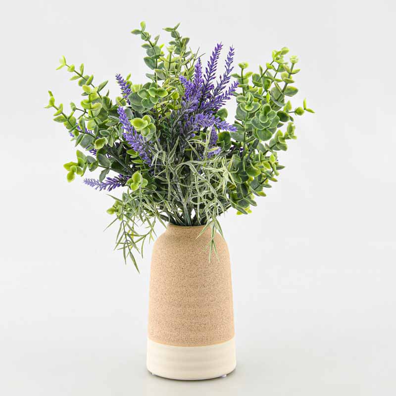 Vase lavande et eucalyptus 