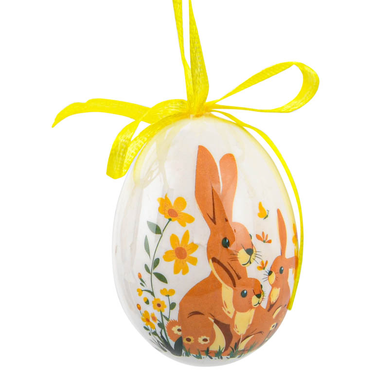 Lot de 6 oeufs de Pâques à suspendre 