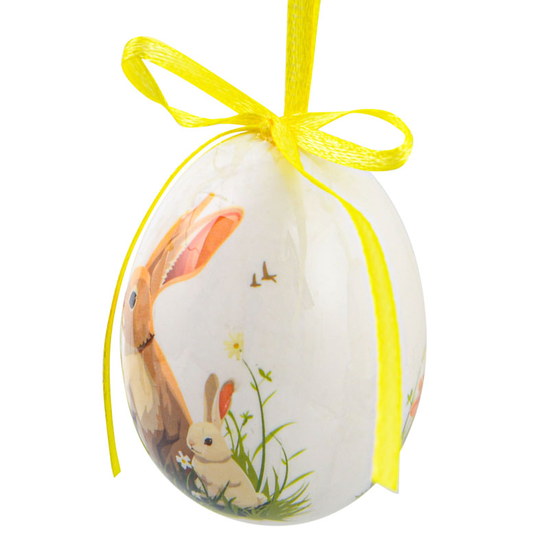 Lot de 6 oeufs de Pâques à suspendre 