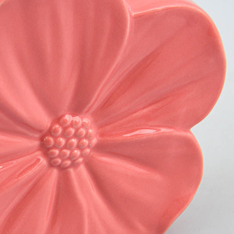 Vase forme fleur 'Solaya' rose 