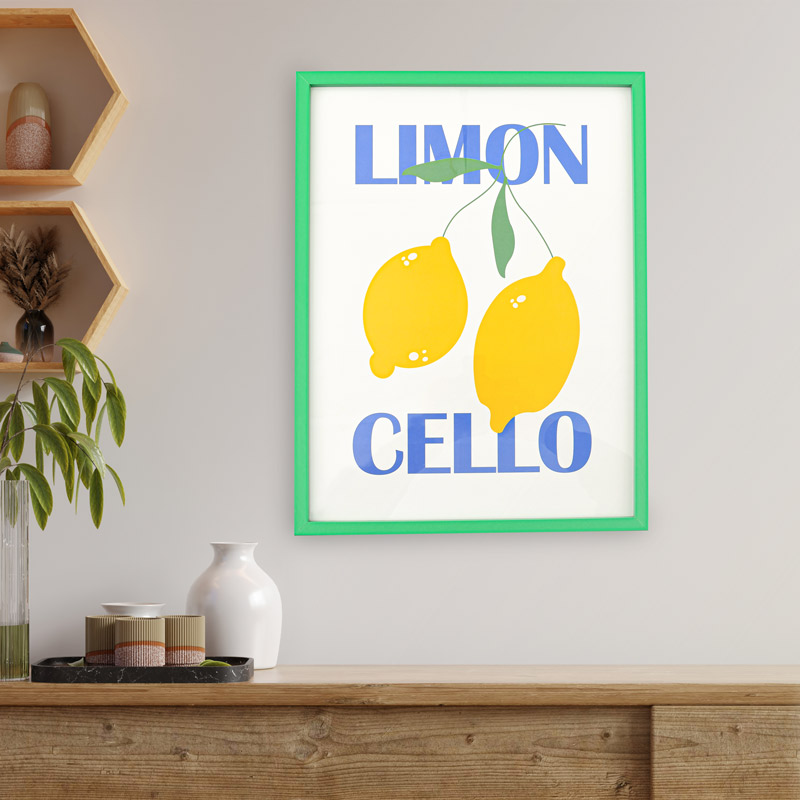 Cadre décoratif 'Limoncello' vert et jaune