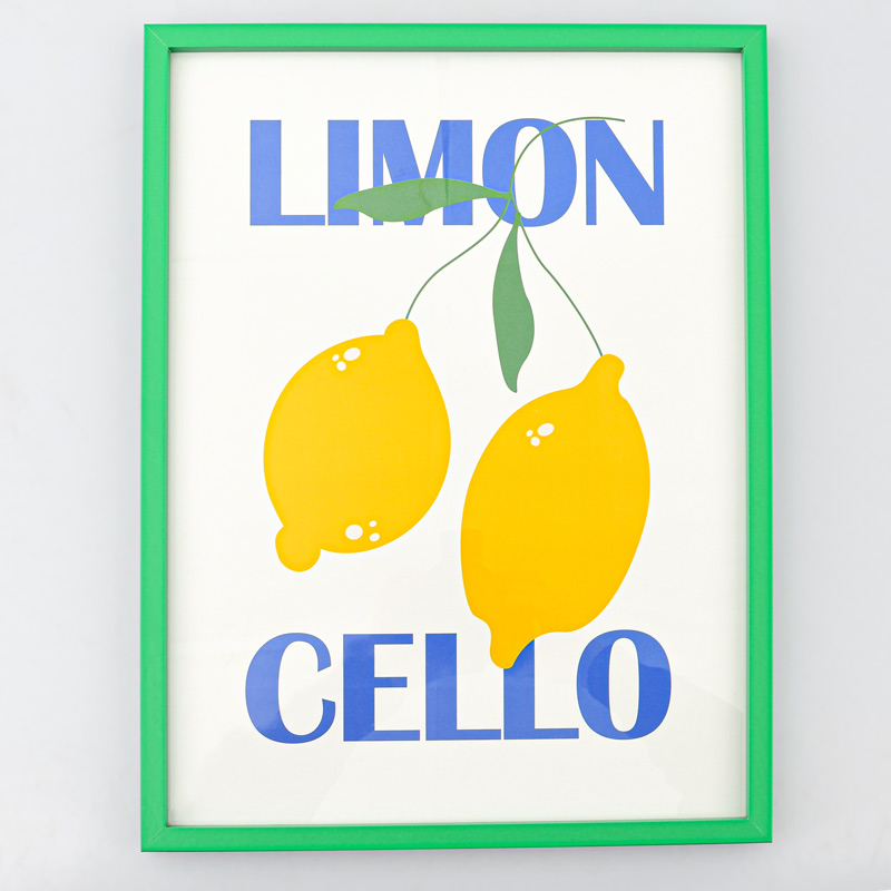 Cadre décoratif 'Limoncello' vert et jaune