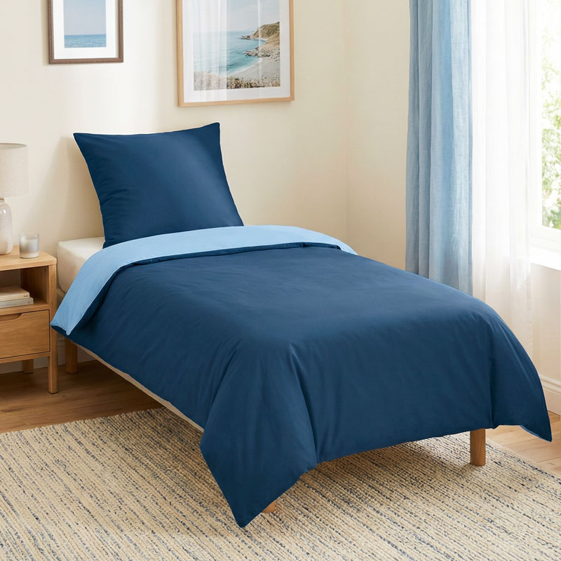 Parure bicolore 'Wellness' bleu marine acier 