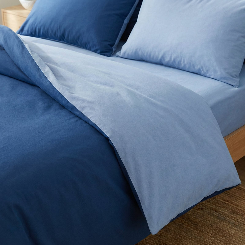 Parure bicolore 'Wellness' bleu marine acier 