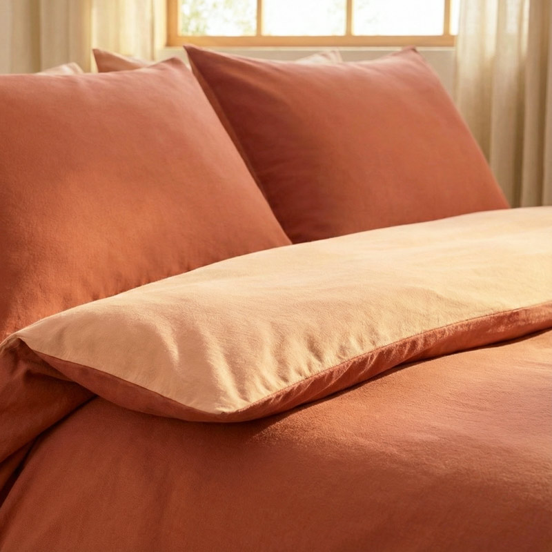 Parure bicolore 'Wellness' pêche bois de rose 