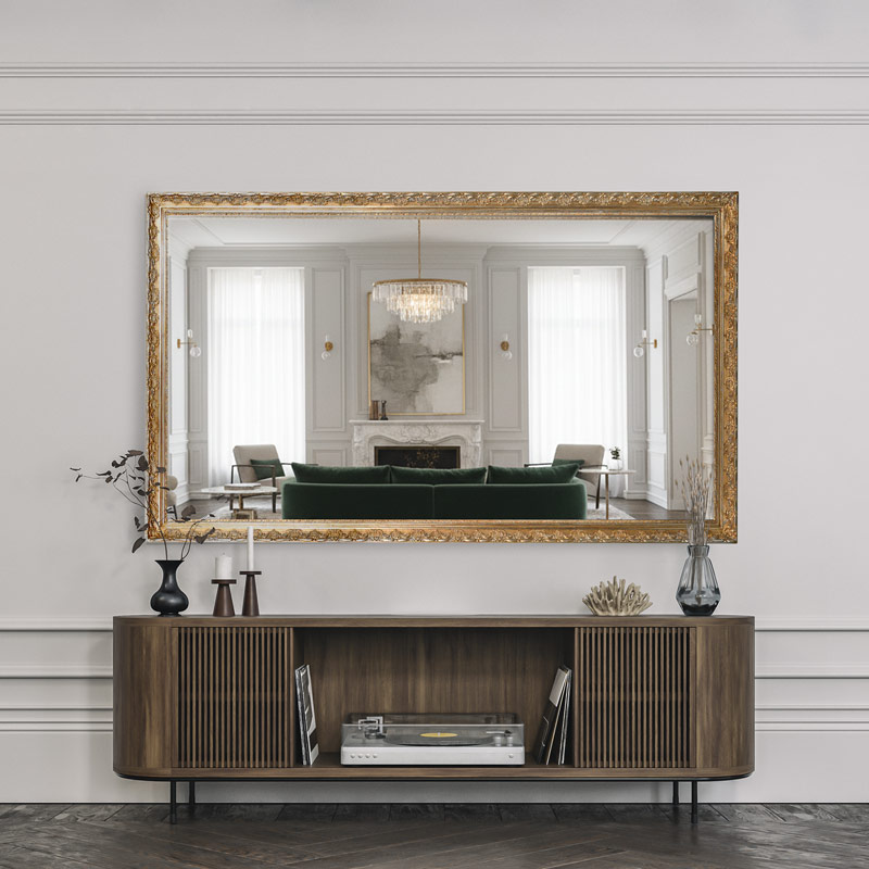 Miroir rectangulaire doré 'Celeste' 