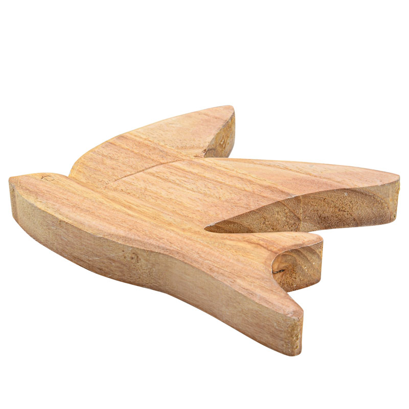 3 hirondelles en bois à suspendre