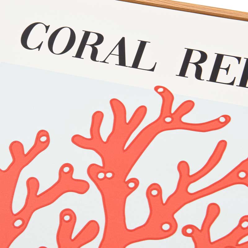 Cadre décoratif 'Coral Reef' rouge et bleu