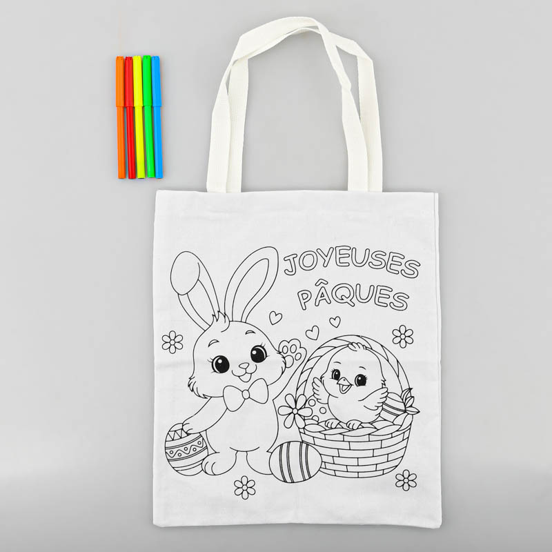 Sac de Pâques à colorier