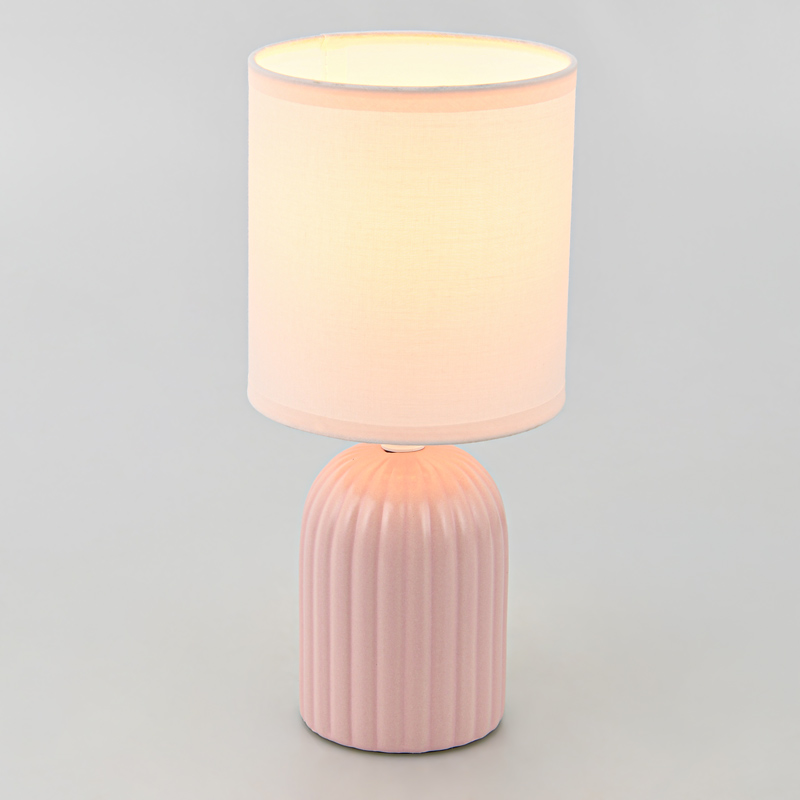 Lampe avec abat-jour 'Luméa' rose