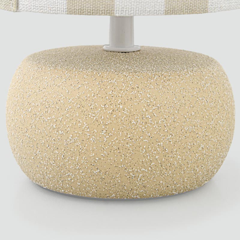 Lampe avec abat-jour 'Sylma' beige