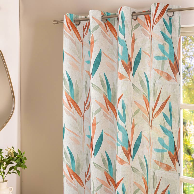 Panneau imprimé feuillage 'Thalia' vert terra vert/terra 140*240 cm - L ...