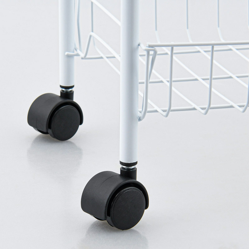 Desserte avec roues blanc