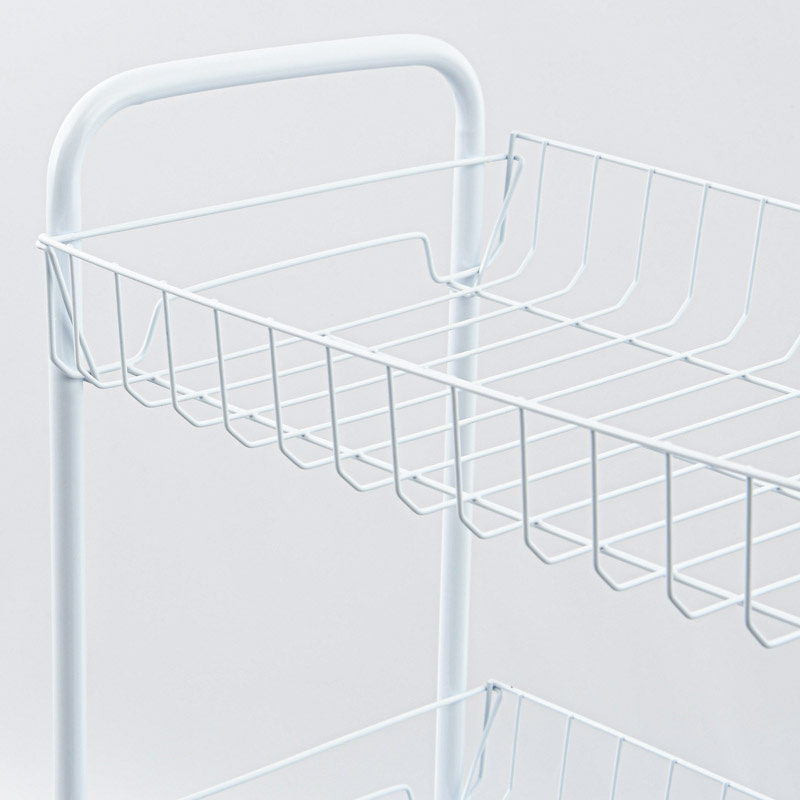 Desserte avec roues blanc