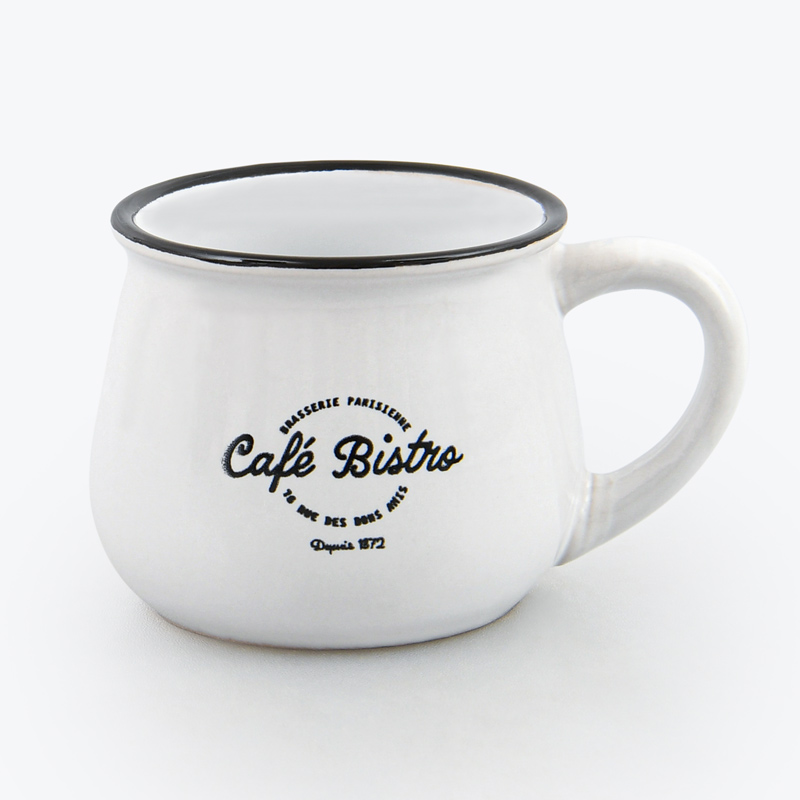 Tasse bombée 'Café Bistro' 20cl