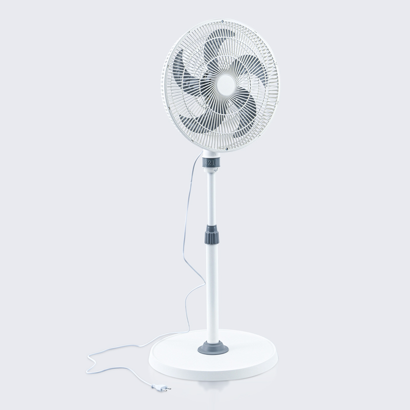Ventilateur sur pied 5 pales blanc 50W