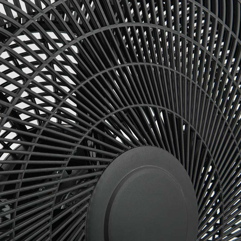 Ventilateur de sol noir inclinable 