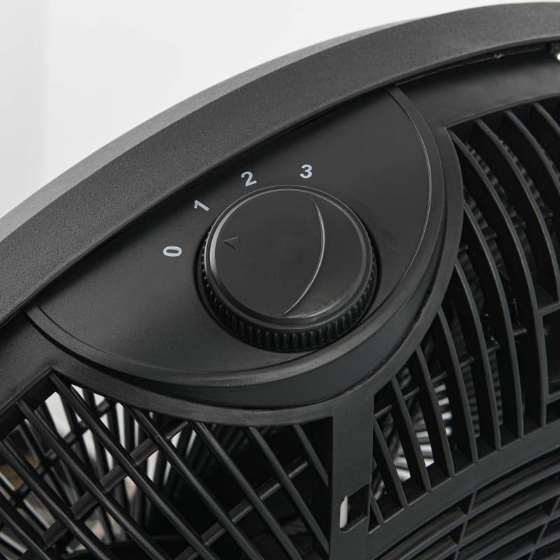 Ventilateur de sol noir inclinable 