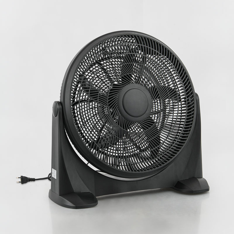 Ventilateur de sol noir inclinable 