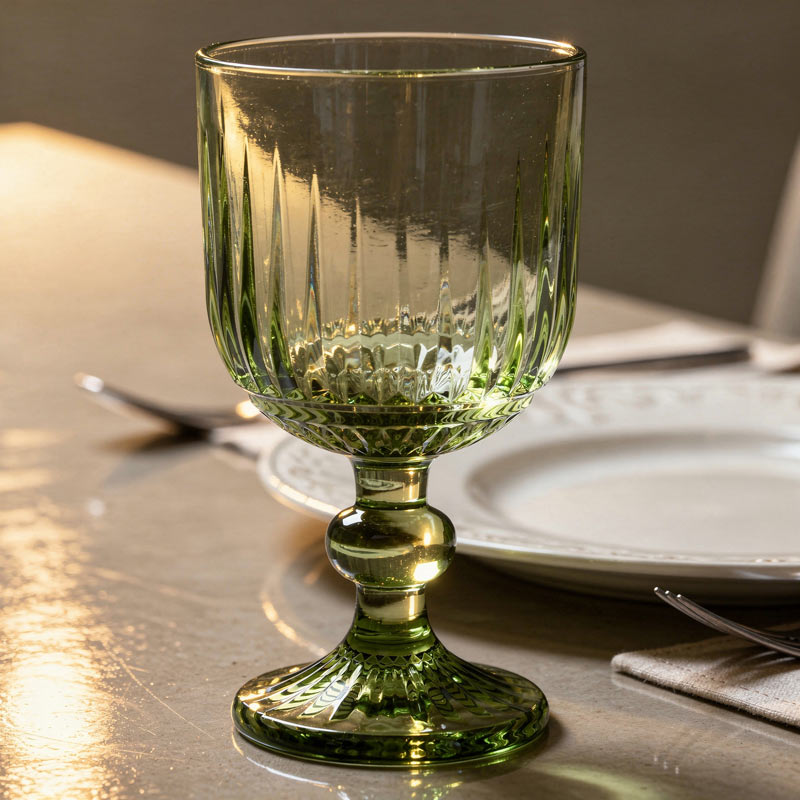 Verre à pied 'Meraya' vert 24cl
