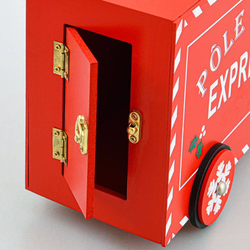 Camion lettres au père Noël rouge