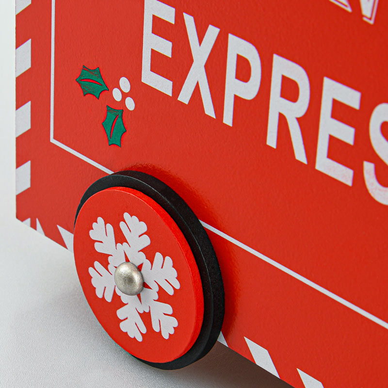 Camion lettres au père Noël rouge