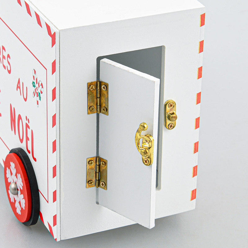 Camion lettres au père Noël blanc